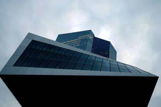 FILE PHOTO: The European Central Bank (ECB) headquarters are pictured in Frankfurt, Germany, December 7, 2017. REUTERS/Ralph Orlowski/File Photo